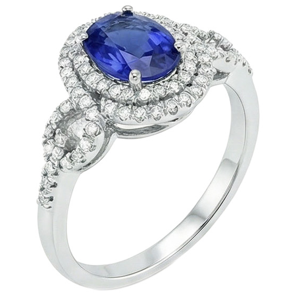 echter oval diamant 3.25Karat ring Detailansicht