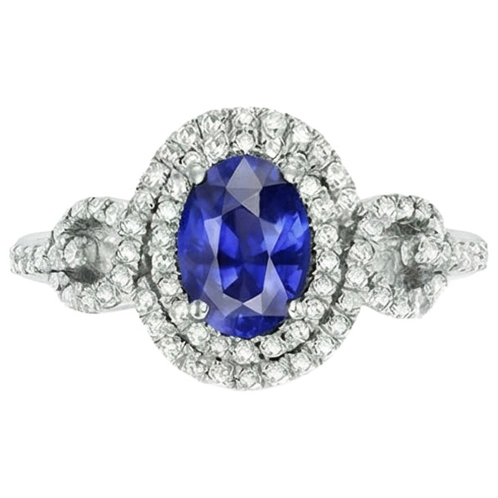 echter oval diamant 3.25Karat ring Seitenansicht