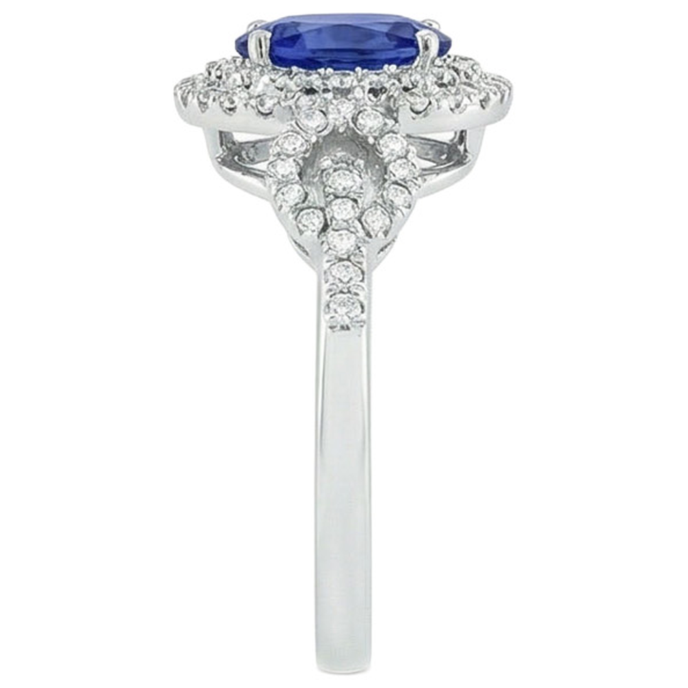 echter oval diamant 3.25Karat ring Draufsicht