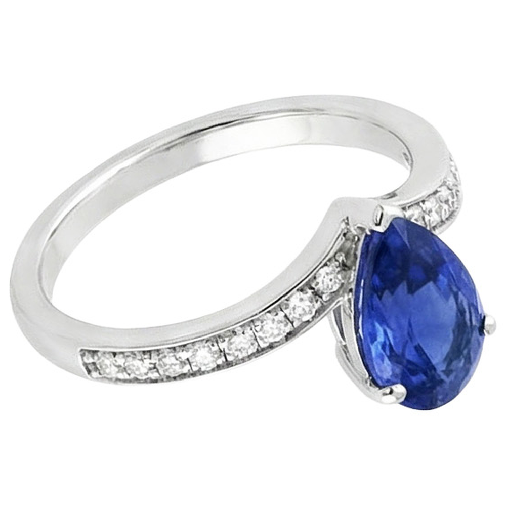 echter round diamant 5Karat ring Profilansicht