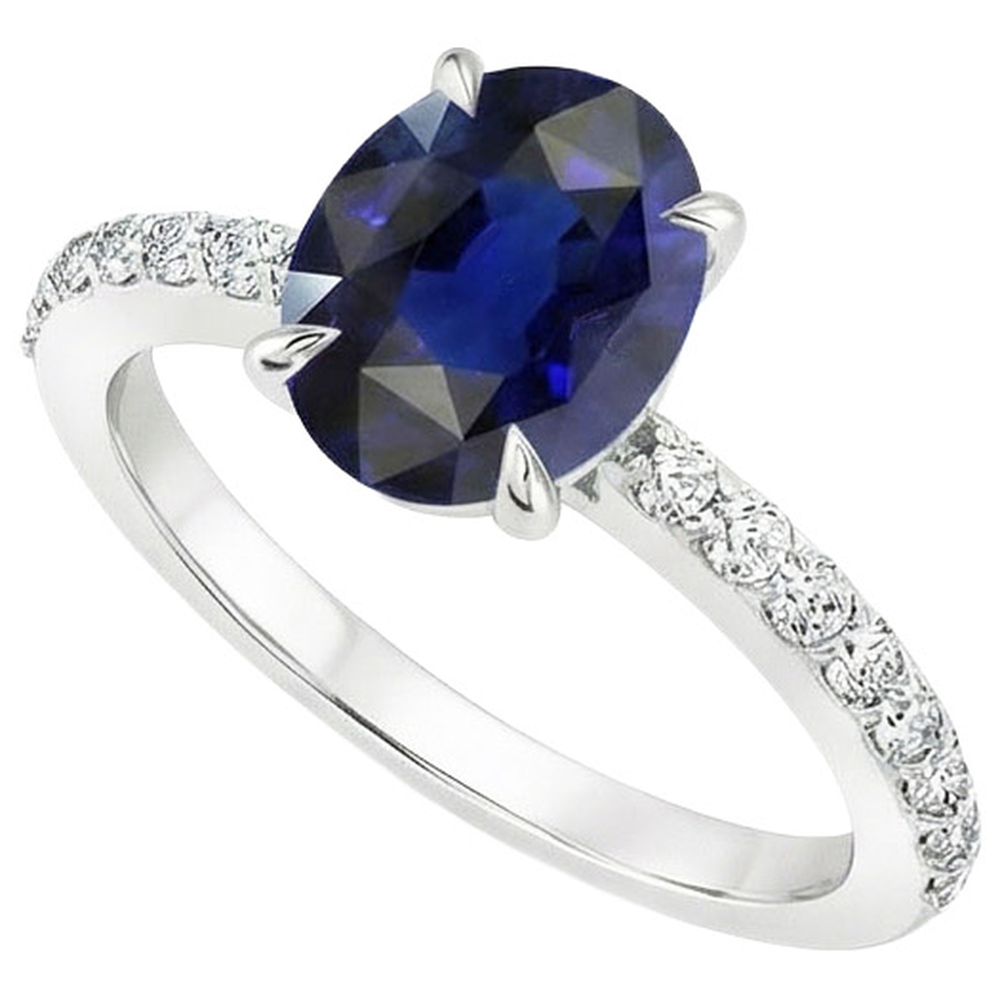 echter oval diamant 4Karat ring Detailansicht