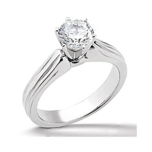 Solitär 0.75 Karat Rundschliff Natürliche Diamant Massivgold Ring Schmuck