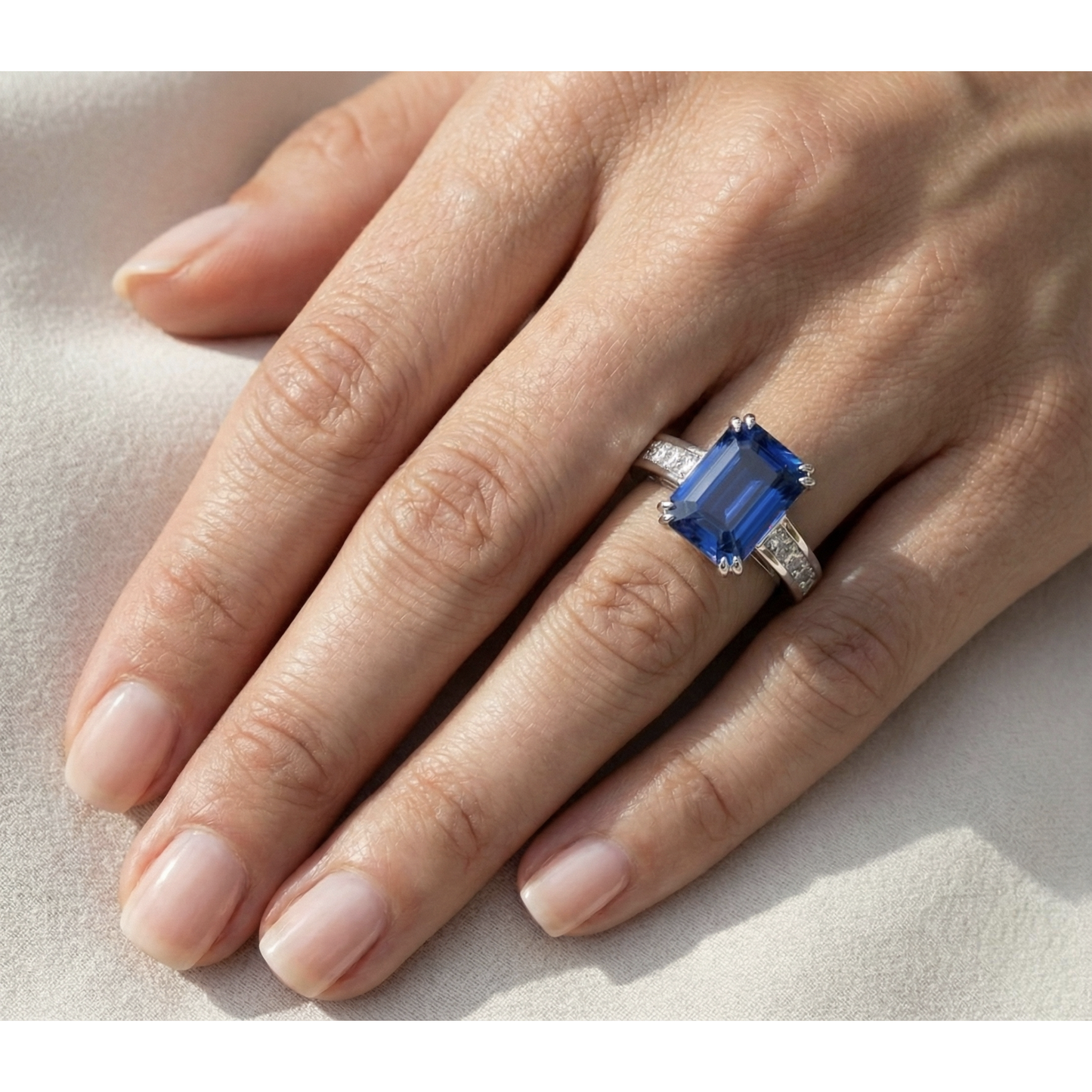 echter round diamant 5Karat ring mit Diamantbesatz