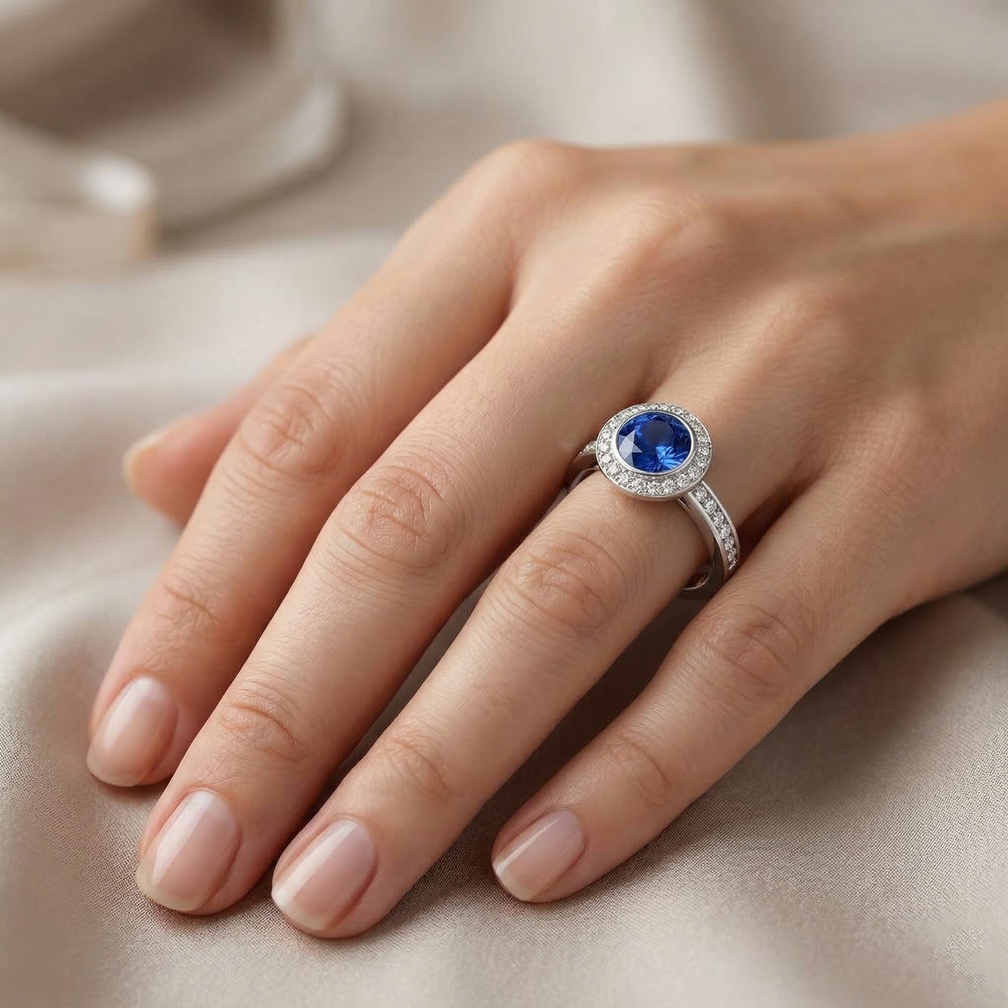 echter round diamant 2.40Karat ring auf Weiß