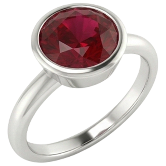 Solitärring 0,75 Karat Burmesischer Rubin Damenschmuck Neu