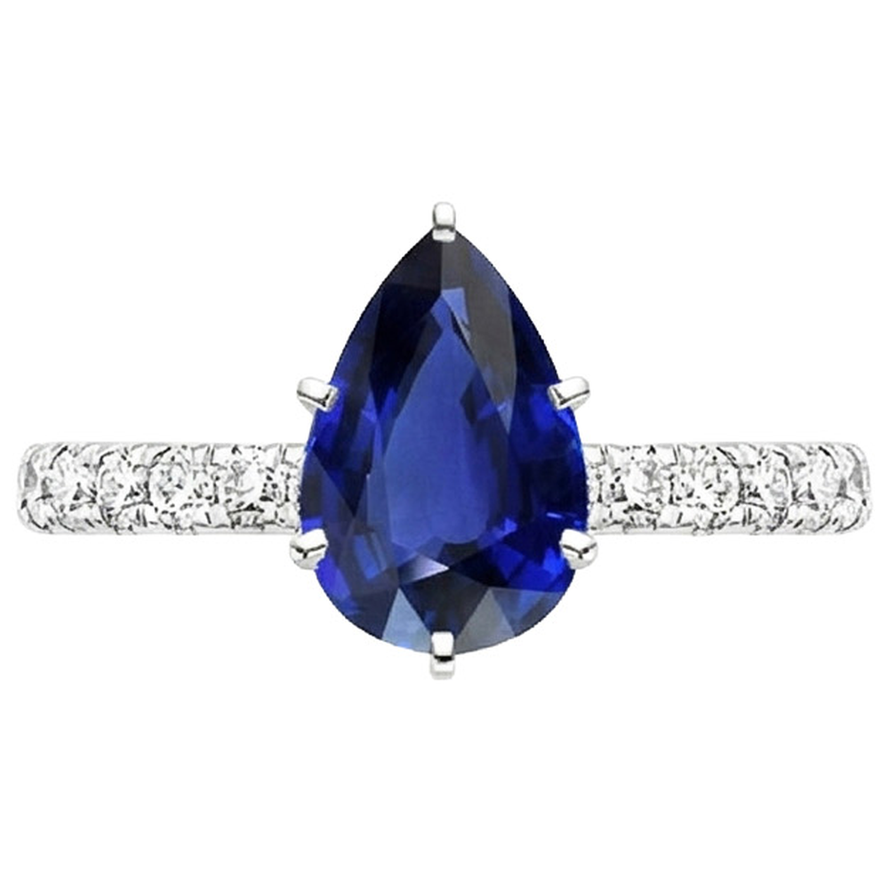echter round diamant 5.25Karat ring Draufsicht