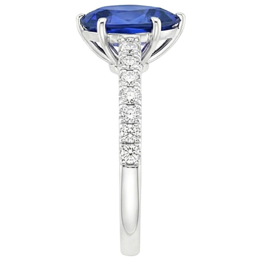 echter round diamant 5.25Karat ring auf Weiß
