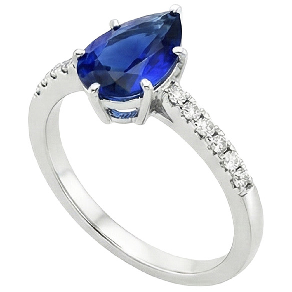 echter round diamant 5Karat ring Draufsicht