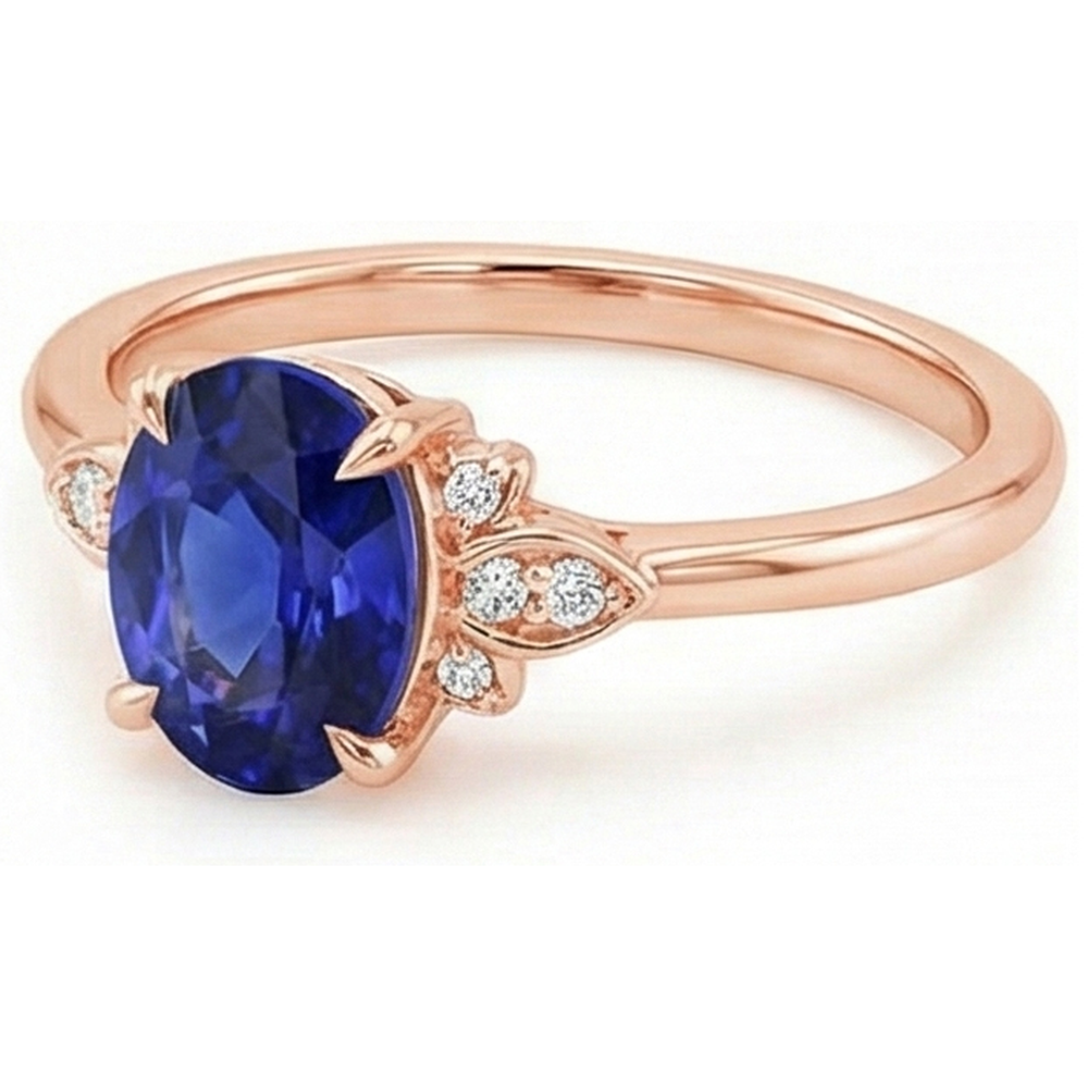 echter oval diamant 4Karat ring Detailansicht