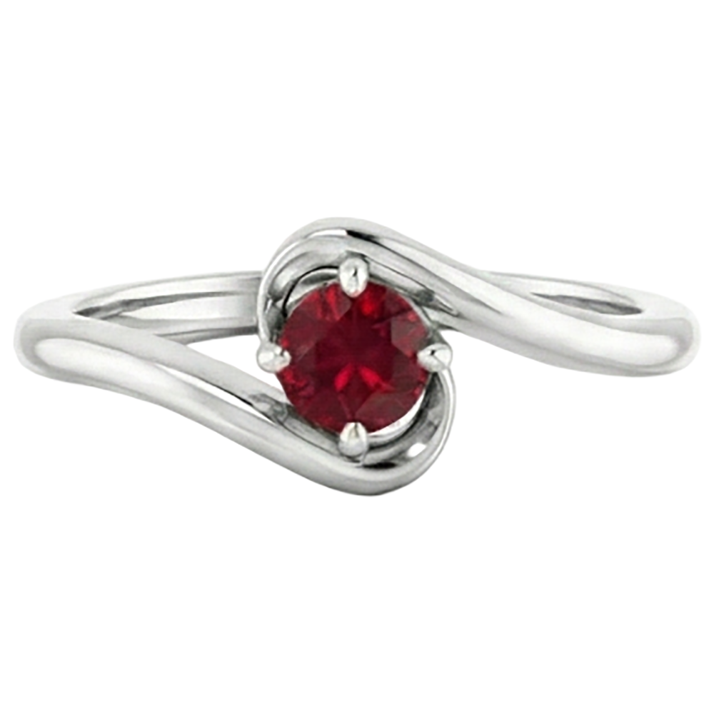 Solitärring Burmese Rubin 1,50 Karat Twisted Style Schmuck Neu