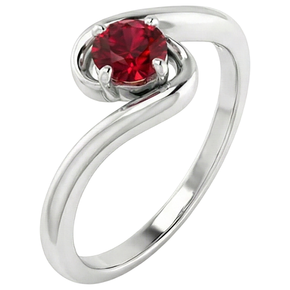 Solitärring Burmese Rubin 1,50 Karat Twisted Style Schmuck Neu