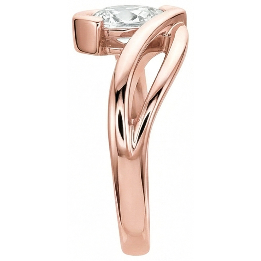 echter round diamant 2.25Karat ring Profilansicht