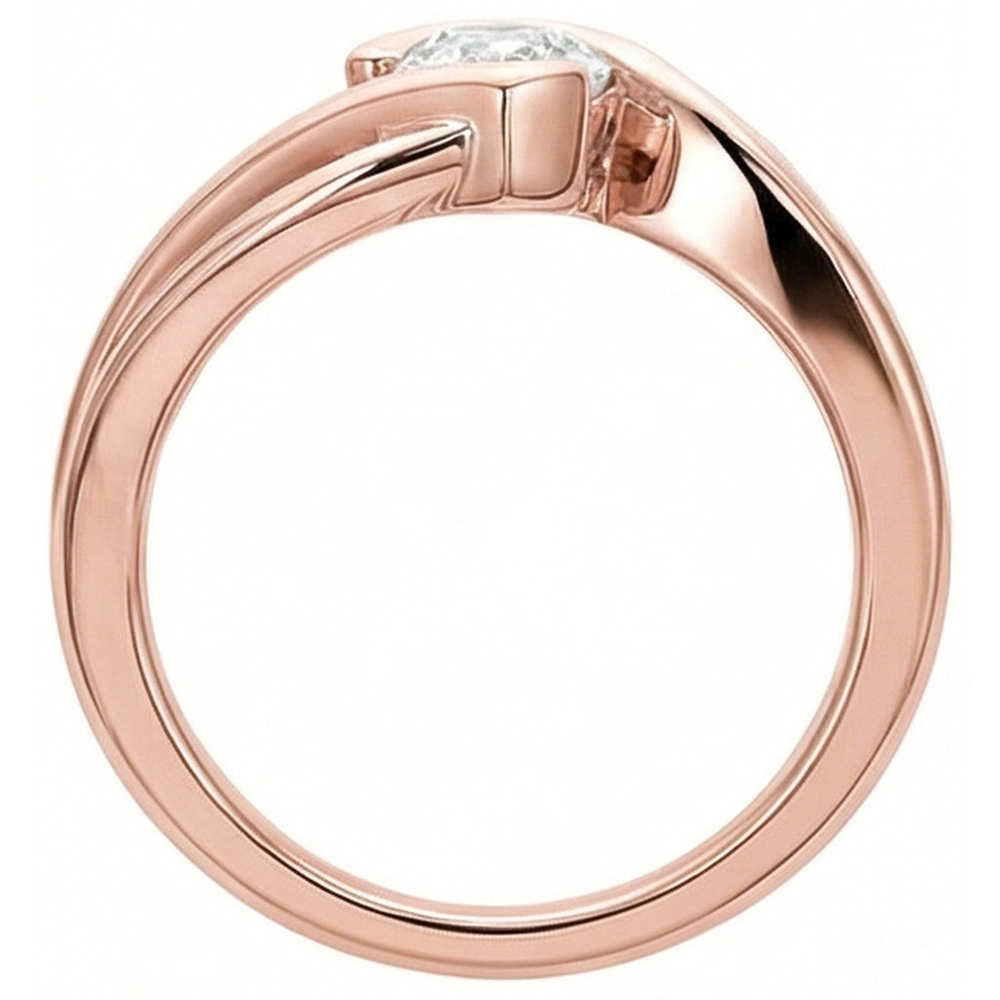 echter round diamant 2.25Karat ring auf Weiß