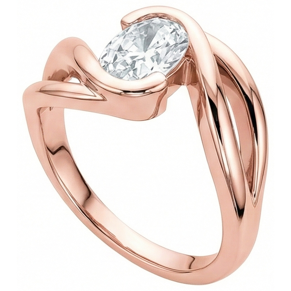 echter cushion diamant 3.75Karat ring Seitenansicht