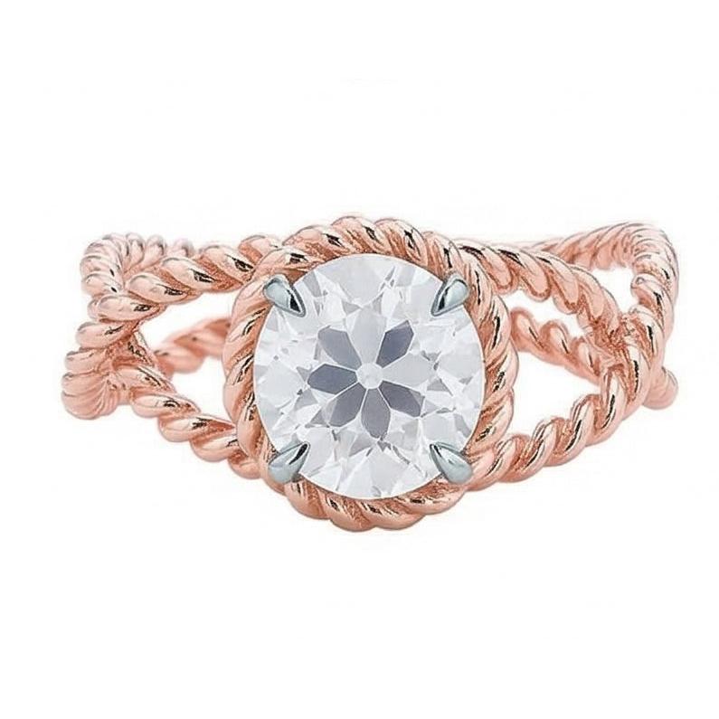 echter round diamant 1Karat ring Detailansicht