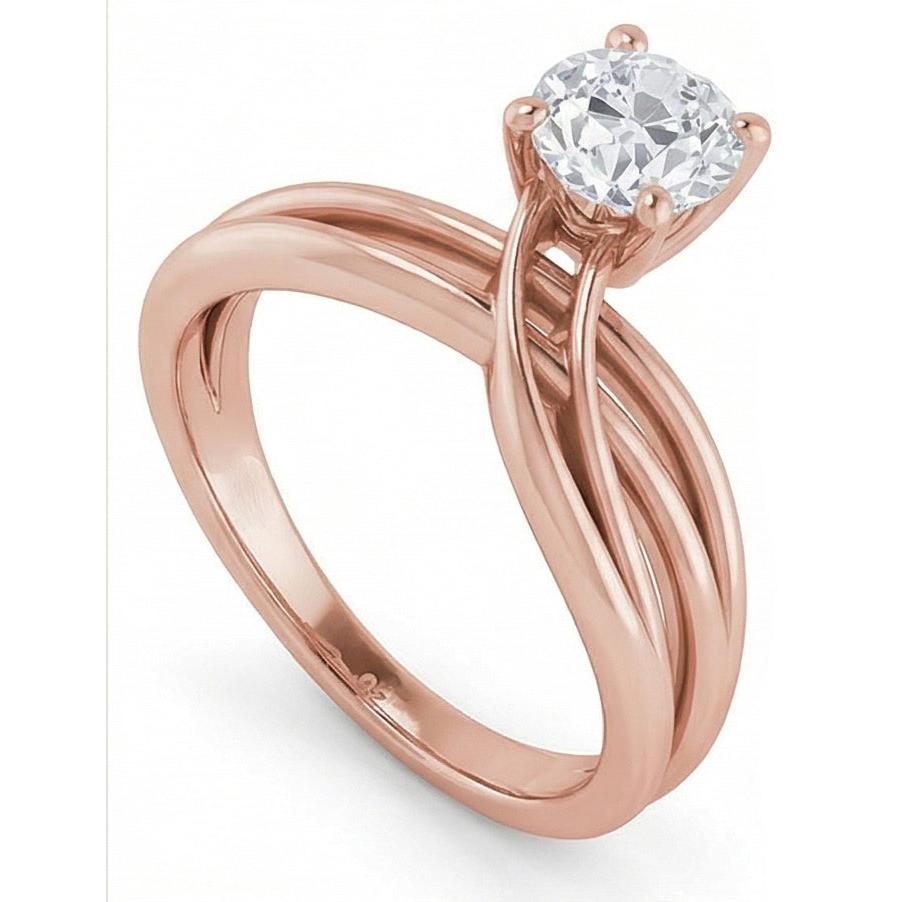 echter round diamant 2Karat ring Seitenansicht