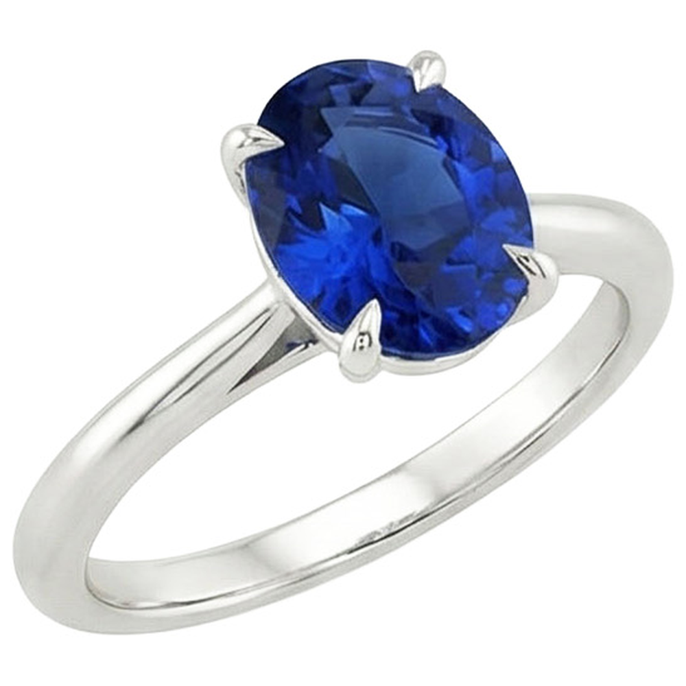 echter oval diamant 2.50Karat ring Seitenansicht