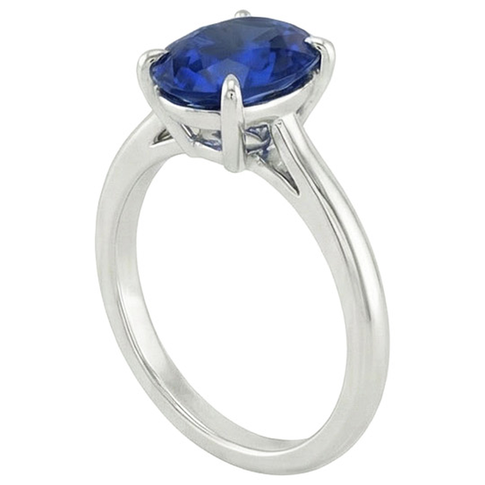 echter oval diamant 2.50Karat ring Draufsicht