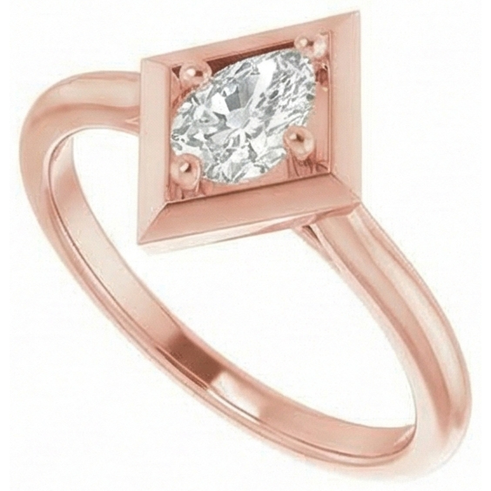 echter oval diamant 1.55Karat ring Draufsicht
