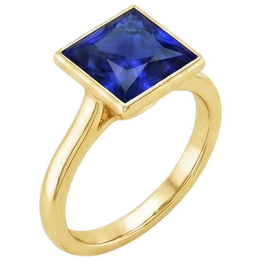echter princess diamant 5Karat ring Seitenansicht