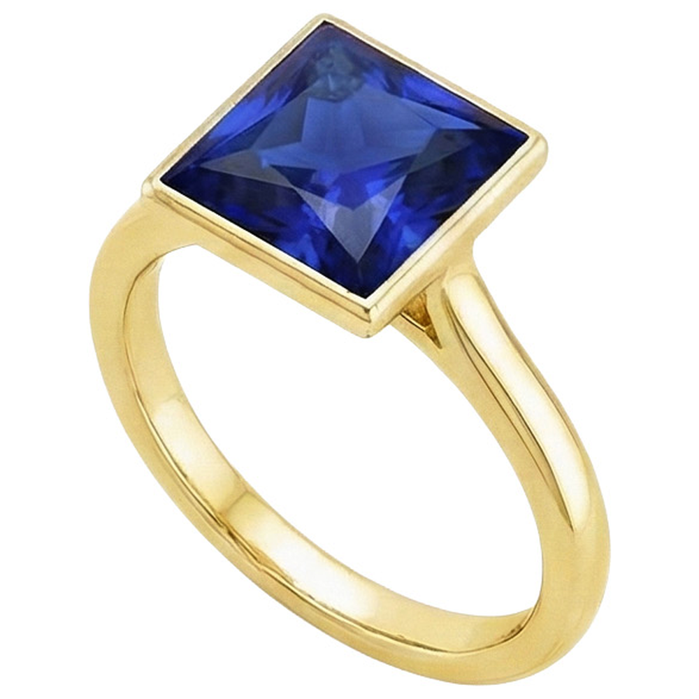 echter princess diamant 5Karat ring Detailansicht