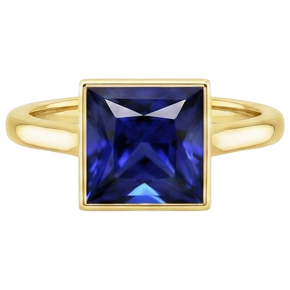 echter princess diamant 5Karat ring Profilansicht