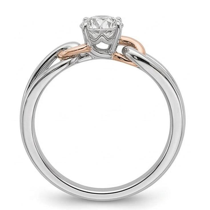 echter round diamant 1Karat ring Draufsicht