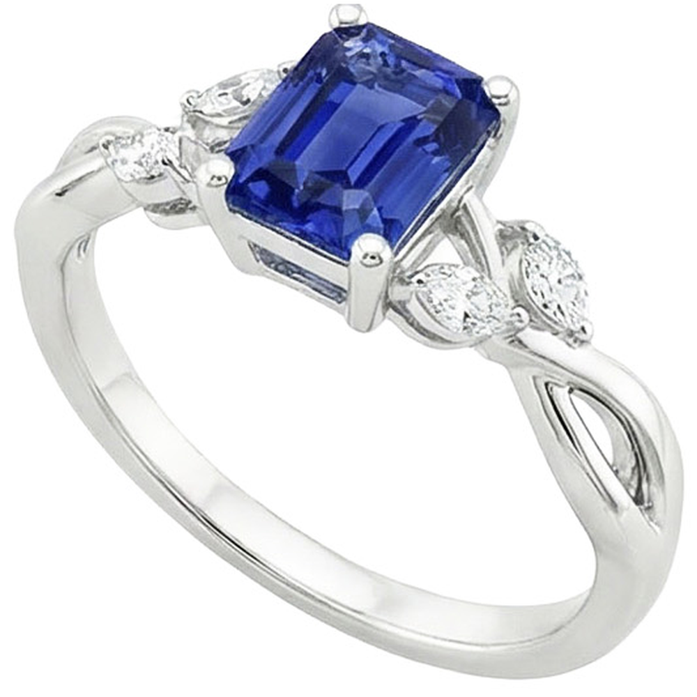 echter marquise diamant 4Karat ring Seitenansicht