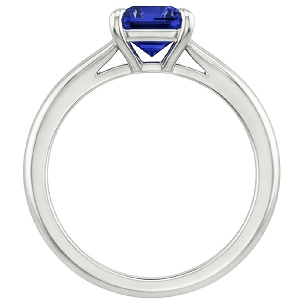 echter radiant diamant 3Karat ring Seitenansicht