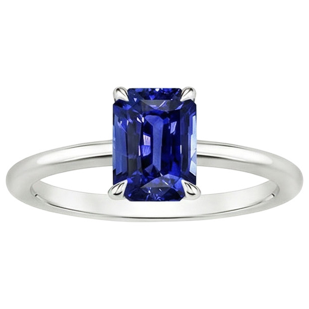 echter radiant diamant 3Karat ring Draufsicht
