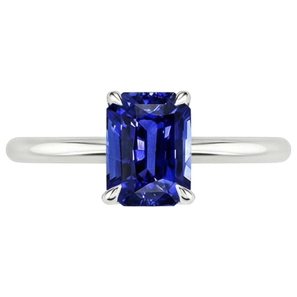 echter radiant diamant 3Karat ring Profilansicht