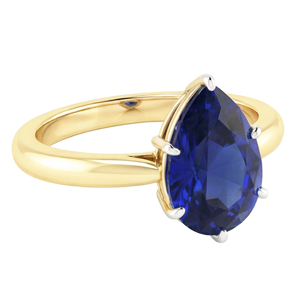 echter pear diamant 3Karat ring Detailansicht