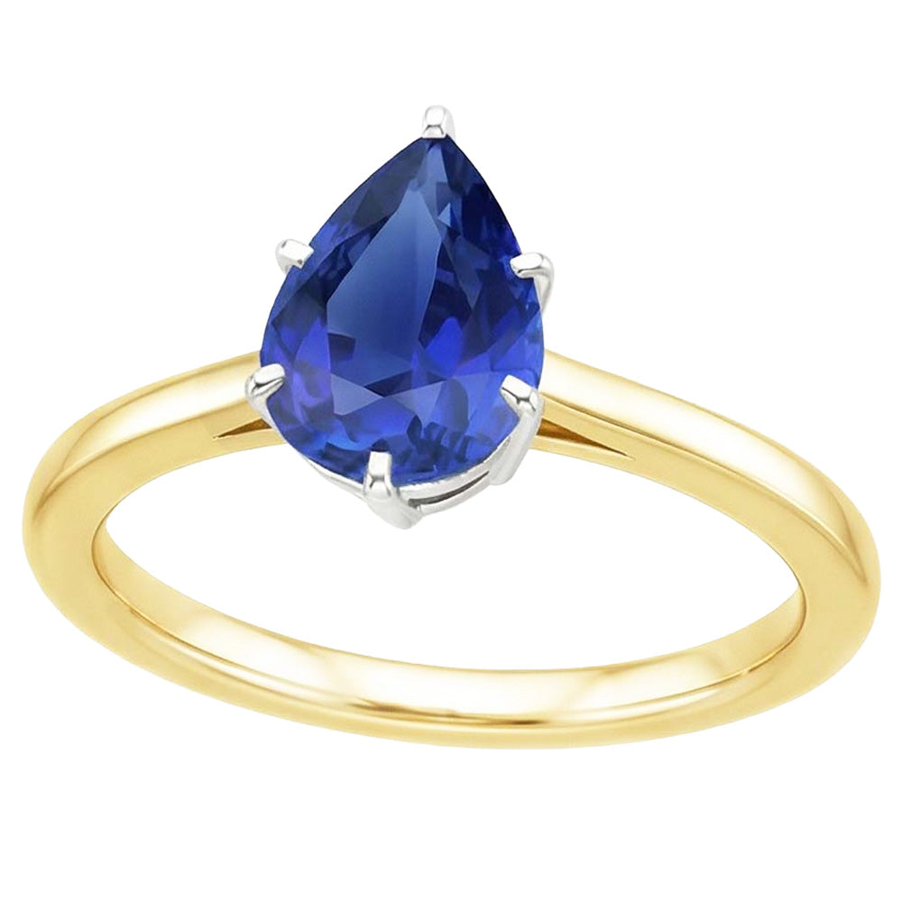echter pear diamant 2Karat ring Detailansicht