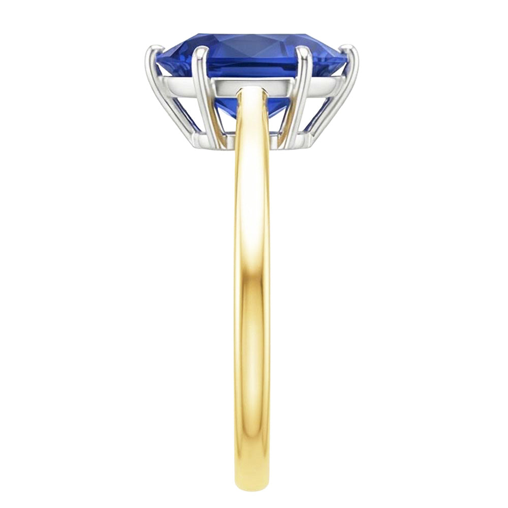 echter pear diamant 2Karat ring Draufsicht