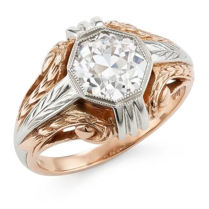 echter marquise diamant 2Karat ring Seitenansicht