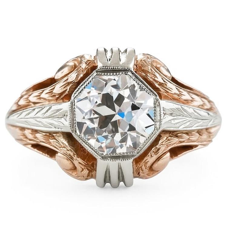 echter marquise diamant 2Karat ring Detailansicht