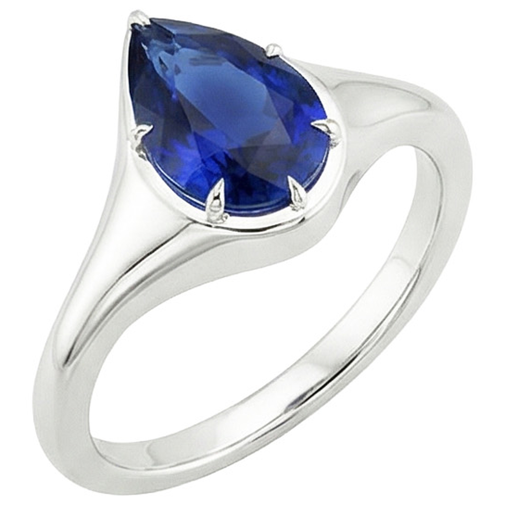 echter pear diamant 3.50Karat ring Detailansicht