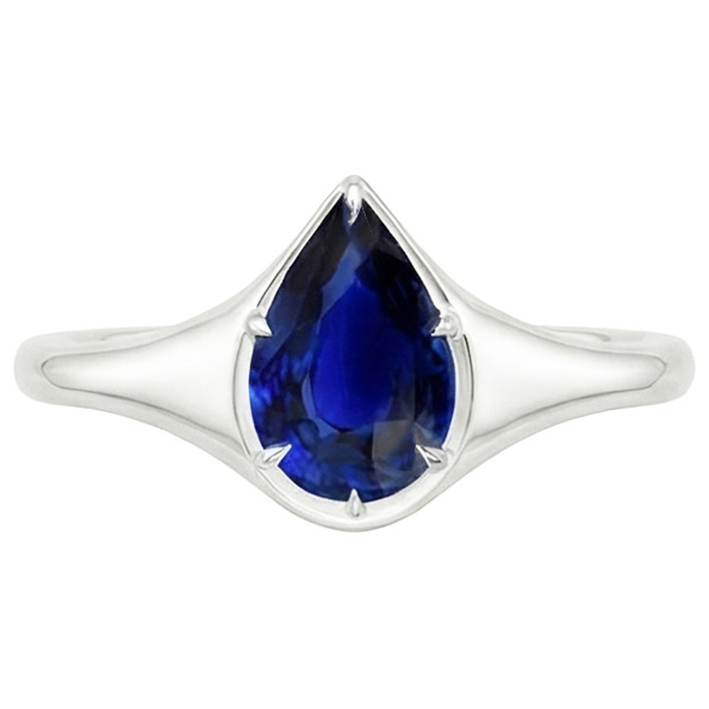 echter pear diamant 3.50Karat ring Draufsicht