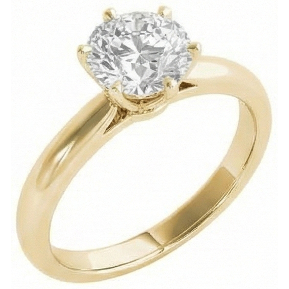 echter round diamant 2.50Karat ring Seitenansicht