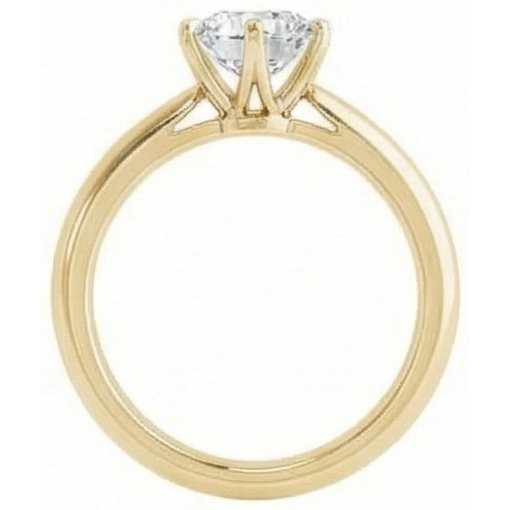 echter round diamant 2.50Karat ring Profilansicht