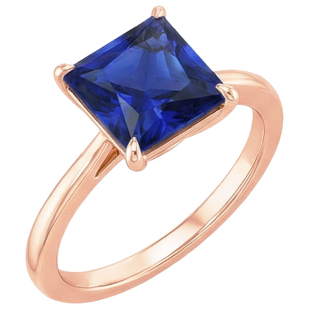 echter princess diamant 3.50Karat ring Seitenansicht