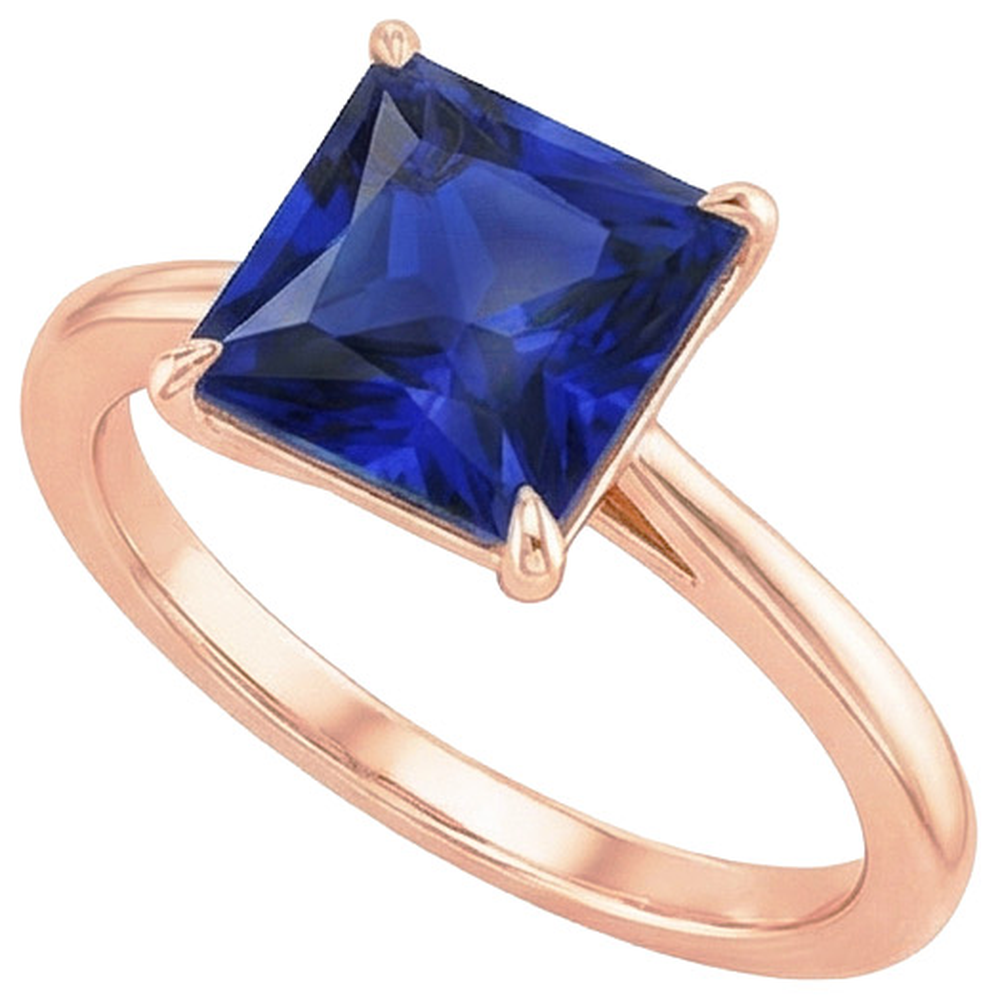 echter princess diamant 3.50Karat ring Draufsicht