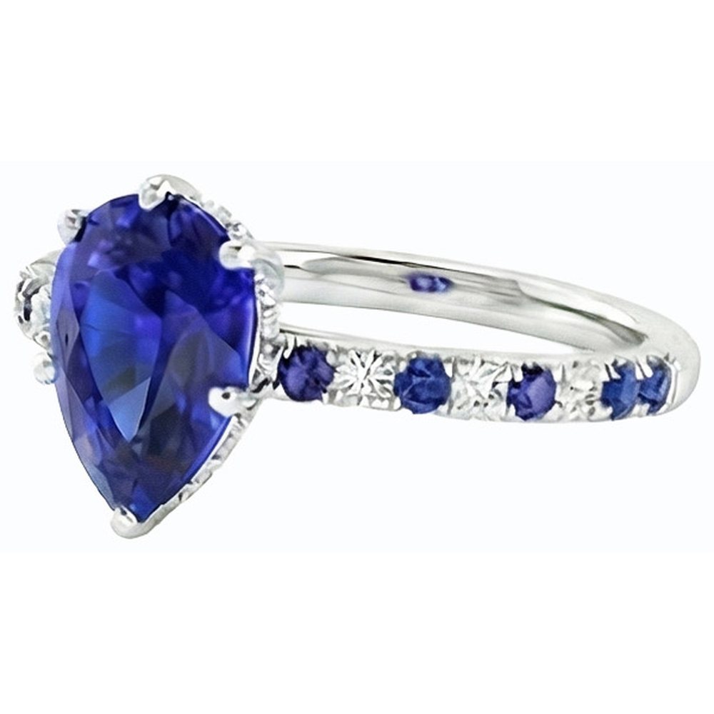 echter round diamant 2.50Karat ring Draufsicht