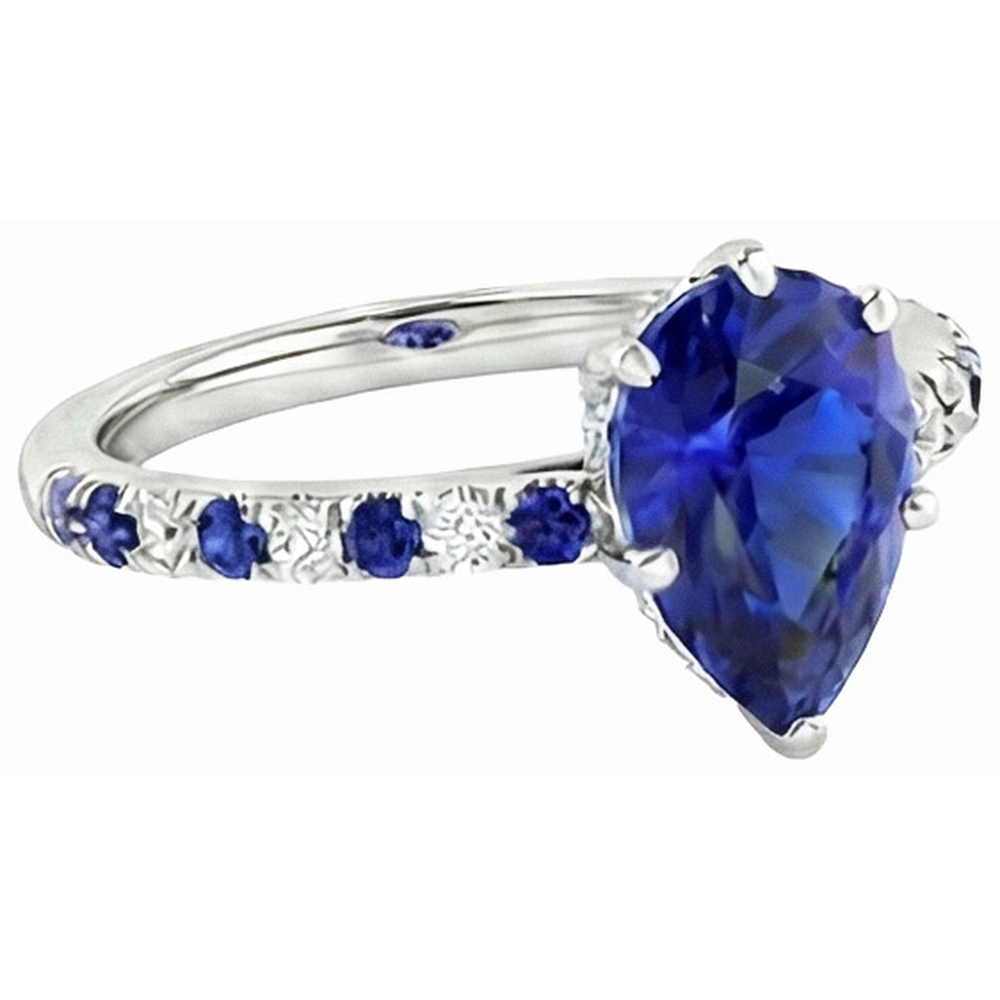 echter round diamant 2.50Karat ring Profilansicht