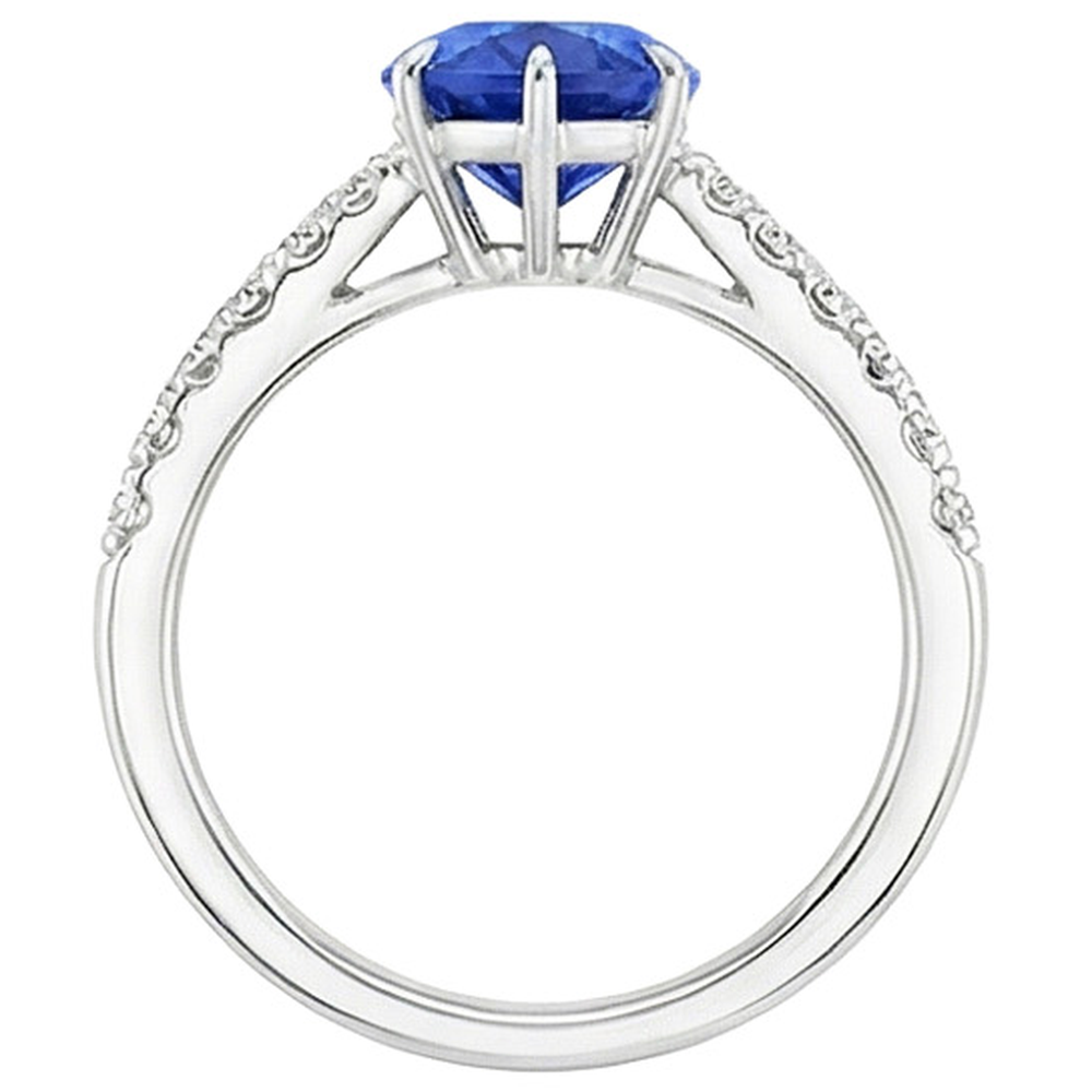 echter round diamant 5Karat ring Detailansicht