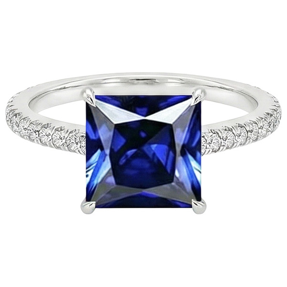 echter princess diamant 6Karat ring Draufsicht