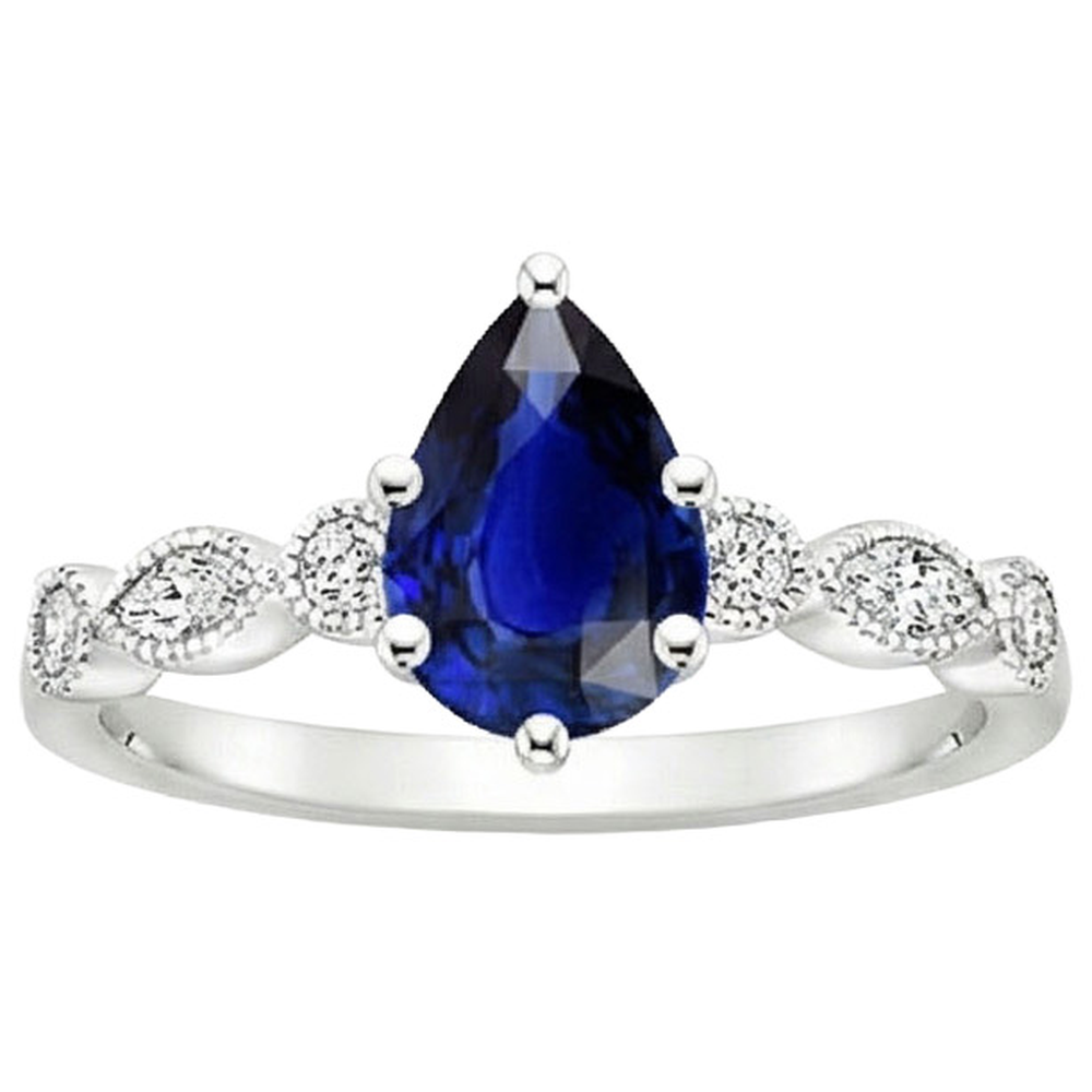 echter marquise diamant 3Karat ring auf Weiß