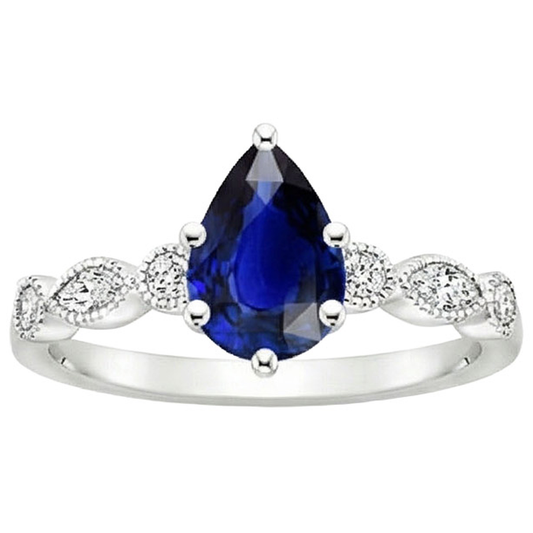 echter marquise diamant 3Karat ring auf Weiß