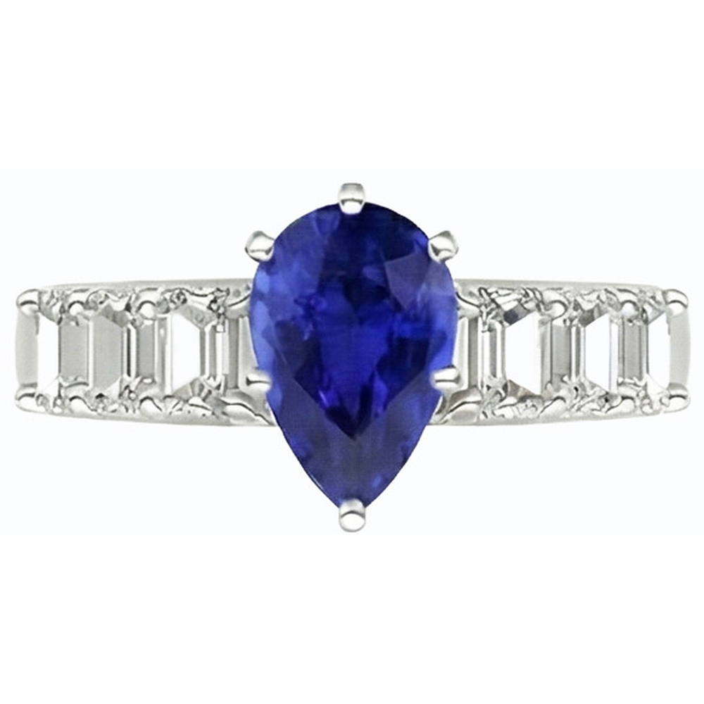 echter round diamant 2.50Karat ring Draufsicht