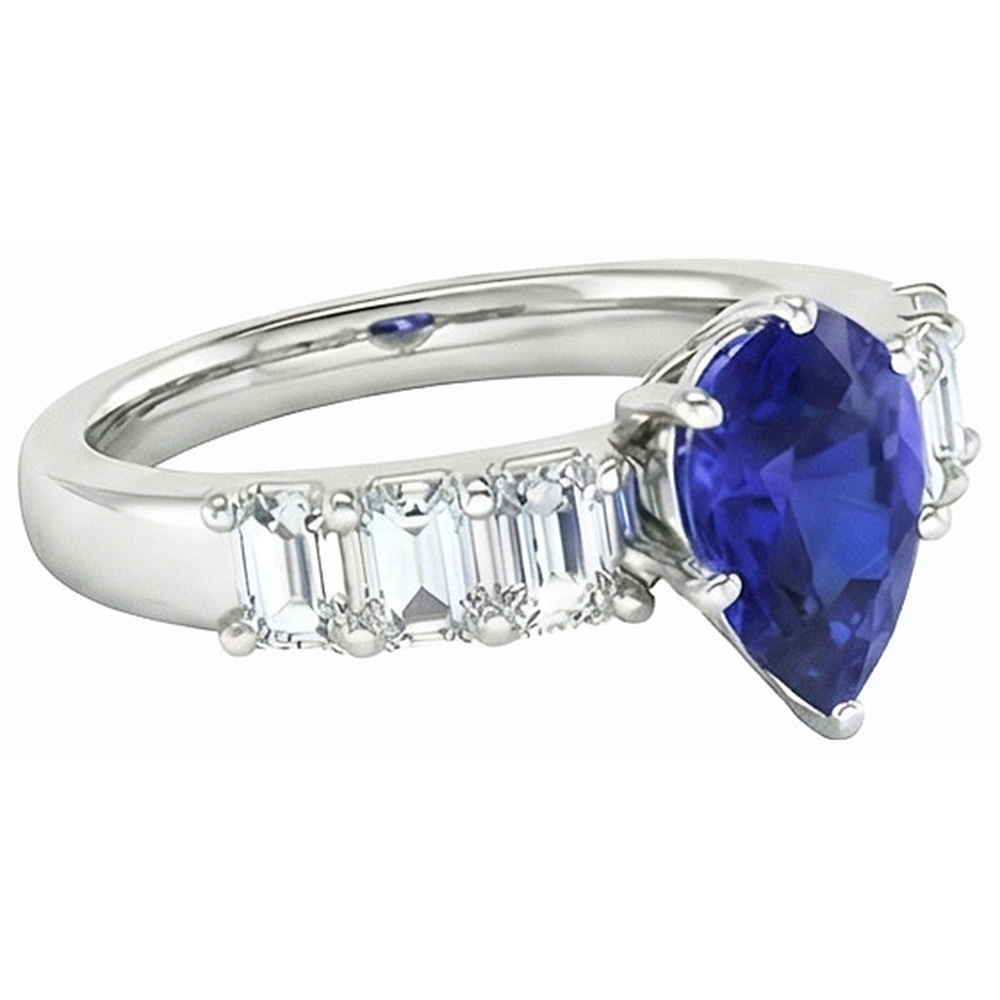 echter round diamant 2.50Karat ring Profilansicht
